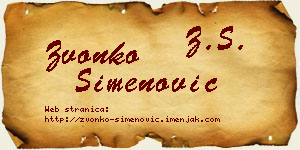 Zvonko Simenović vizit kartica